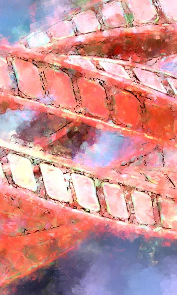 Tuval üzerinde etkileyici fırçalanmış resim. Soyut doku. 2D çizim. Geniş fırça darbeleri. Modern dijital sanat. Çağdaş fırça. Modern ifade. Popüler biçim boyanmış resim.