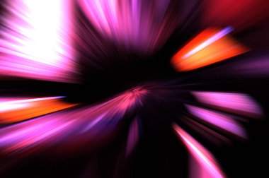 Hızlı yüksek hız bulanıklaştırma arkaplanı. Işık teknolojisi soyut duvar kağıdı. Renkli ışık enerjisi parlamaları. Çarpık grafik hareket arkaplanı. Dinamik patlama flaşı. İvme etkisi.