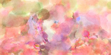 Modern fırça darbeleri. Poster, duvar sanatı, afiş, kart, kitap kapağı veya ambalaj için rahatlatıcı kompozisyonun yumuşak renkli çizimi. Pastel renklerle suluboya.