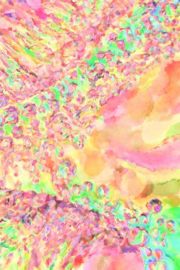 Modern fırça darbeleri. Poster, duvar sanatı, afiş, kart, kitap kapağı veya ambalaj için rahatlatıcı kompozisyonun yumuşak renkli çizimi. Pastel renklerle suluboya.