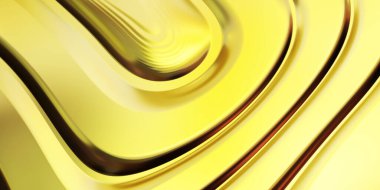 Renkli dalgalı yansıtıcı duvar kağıdının üç boyutlu çizimi. Duvar kağıdı, afiş, arkaplan, kart, kitap kapağı veya web sitesi için grafiksel illüstrasyon. Soyut arkaplan. 