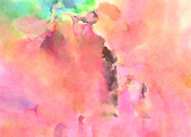 Modern fırça darbeleri. Poster, duvar sanatı, afiş, kart, kitap kapağı veya ambalaj için rahatlatıcı kompozisyonun yumuşak renkli çizimi. Pastel renklerle suluboya.