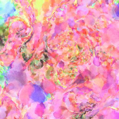 Modern fırça darbeleri. Poster, duvar sanatı, afiş, kart, kitap kapağı veya ambalaj için rahatlatıcı kompozisyonun yumuşak renkli çizimi. Pastel renklerle suluboya.