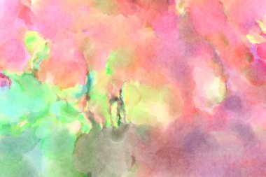 Modern fırça darbeleri. Poster, duvar sanatı, afiş, kart, kitap kapağı veya ambalaj için rahatlatıcı kompozisyonun yumuşak renkli çizimi. Pastel renklerle suluboya.