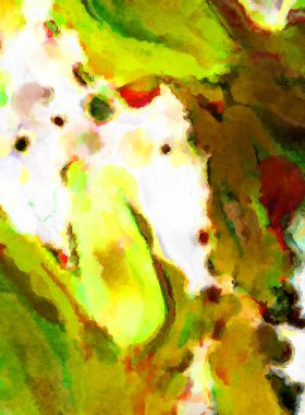 Modern fırça darbeleri. Poster, duvar sanatı, afiş, kart, kitap kapağı veya ambalaj için rahatlatıcı kompozisyonun yumuşak renkli çizimi. Pastel renklerle suluboya.