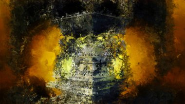 Tuval üzerinde etkileyici fırçalanmış resim. Soyut doku. 2D çizim. Geniş fırça darbeleri. Modern dijital sanat. Çağdaş fırça. Modern ifade. Popüler biçim boyanmış resim.
