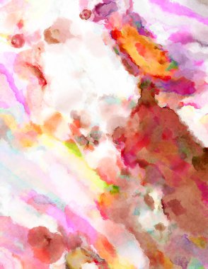 Modern fırça darbeleri. Poster, duvar sanatı, afiş, kart, kitap kapağı veya ambalaj için rahatlatıcı kompozisyonun yumuşak renkli çizimi. Pastel renklerle suluboya.