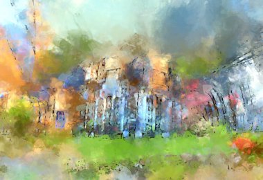 Tuval üzerinde etkileyici fırçalanmış resim. Soyut doku. 2D çizim. Geniş fırça darbeleri. Modern dijital sanat. Çağdaş fırça. Modern ifade. Popüler biçim boyanmış resim.