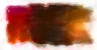 Soyut renkli suluboya çerçeve beyaz arkaplanda izole edildi. Dijital resim. Tasarım veya metnin için fırça şablonu.