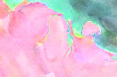 Modern fırça darbeleri. Poster, duvar sanatı, afiş, kart, kitap kapağı veya ambalaj için rahatlatıcı kompozisyonun yumuşak renkli çizimi. Pastel renklerle suluboya.