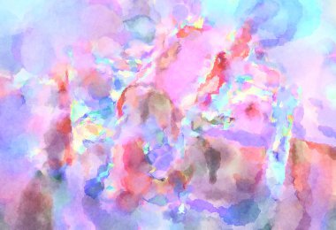 Modern fırça darbeleri. Poster, duvar sanatı, afiş, kart, kitap kapağı veya ambalaj için rahatlatıcı kompozisyonun yumuşak renkli çizimi. Pastel renklerle suluboya.