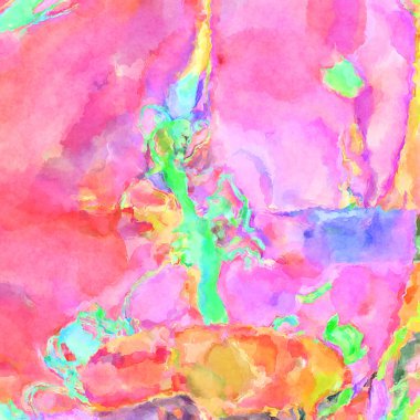 Modern fırça darbeleri. Poster, duvar sanatı, afiş, kart, kitap kapağı veya ambalaj için rahatlatıcı kompozisyonun yumuşak renkli çizimi. Pastel renklerle suluboya.