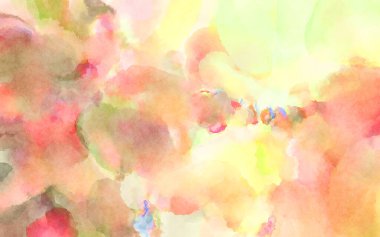 Modern fırça darbeleri. Poster, duvar sanatı, afiş, kart, kitap kapağı veya ambalaj için rahatlatıcı kompozisyonun yumuşak renkli çizimi. Pastel renklerle suluboya.