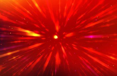 Parlak, canlı ve renkli duvar kağıtları. Parlayan parçacıkları ve çizgileri olan ışık patlaması yıldızı. Güzel soyut ışın arkaplanı.