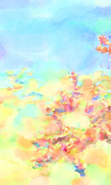 Modern Brush Strokes Painting Soft Color Painted Illustration Soothing Composition — Stock Photo, Image