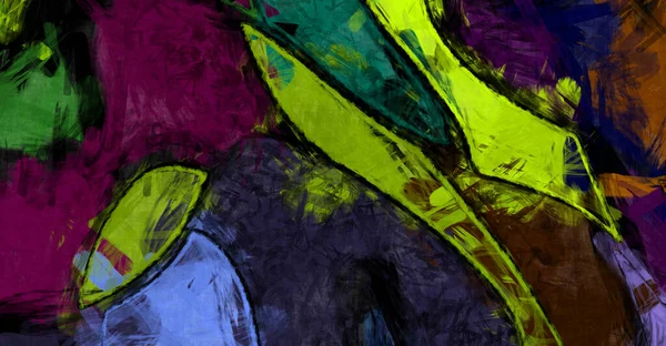 Art Mural Chaos Artistique Papier Peint Vibrant Coloré Peinture Chaotique — Photo