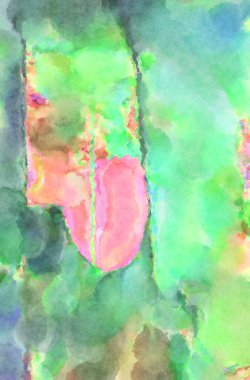 Modern fırça darbeleri. Poster, duvar sanatı, afiş, kart, kitap kapağı veya ambalaj için rahatlatıcı kompozisyonun yumuşak renkli çizimi. Pastel renklerle suluboya.