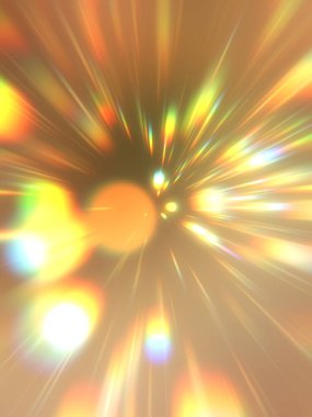 Parlak, canlı ve renkli duvar kağıtları. Parlayan parçacıkları ve çizgileri olan ışık patlaması yıldızı. Güzel soyut ışın arkaplanı.