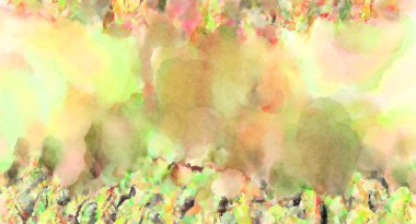 Modern fırça darbeleri. Poster, duvar sanatı, afiş, kart, kitap kapağı veya ambalaj için rahatlatıcı kompozisyonun yumuşak renkli çizimi. Pastel renklerle suluboya.