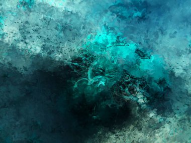 Tuval üzerinde etkileyici fırçalanmış resim. Soyut doku. 2D çizim. Geniş fırça darbeleri. Modern dijital sanat. Çağdaş fırça. Modern ifade. Popüler biçim boyanmış resim.