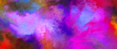 Modern fırça darbeleri. Poster, duvar sanatı, afiş, kart, kitap kapağı veya ambalaj için rahatlatıcı kompozisyonun yumuşak renkli çizimi. Pastel renklerle suluboya.