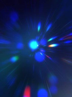 Parlak, canlı ve renkli duvar kağıtları. Parlayan parçacıkları ve çizgileri olan ışık patlaması yıldızı. Güzel soyut ışın arkaplanı.