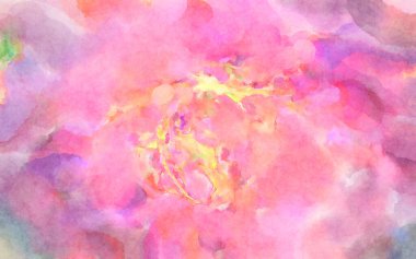 Modern fırça darbeleri. Poster, duvar sanatı, afiş, kart, kitap kapağı veya ambalaj için rahatlatıcı kompozisyonun yumuşak renkli çizimi. Pastel renklerle suluboya.