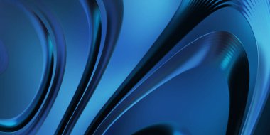 Renkli dalgalı yansıtıcı duvar kağıdının üç boyutlu çizimi. Duvar kağıdı, afiş, arkaplan, kart, kitap kapağı veya web sitesi için grafiksel illüstrasyon. Soyut arkaplan. 