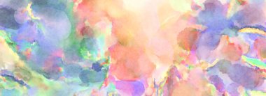 Modern fırça darbeleri. Poster, duvar sanatı, afiş, kart, kitap kapağı veya ambalaj için rahatlatıcı kompozisyonun yumuşak renkli çizimi. Pastel renklerle suluboya.