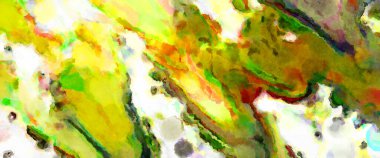 Modern fırça darbeleri. Poster, duvar sanatı, afiş, kart, kitap kapağı veya ambalaj için rahatlatıcı kompozisyonun yumuşak renkli çizimi. Pastel renklerle suluboya.