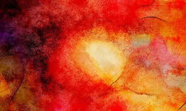 Boya üzerine ekşi mürekkep çizimi. Vahşi soyut illüstrasyon arka planı. Yaratıcı renkli duvar kağıdı. Aşırı kasvetli duvar kapağı. Kaotik resim.