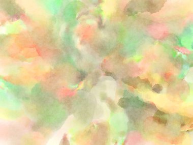 Modern fırça darbeleri. Poster, duvar sanatı, afiş, kart, kitap kapağı veya ambalaj için rahatlatıcı kompozisyonun yumuşak renkli çizimi. Pastel renklerle suluboya.