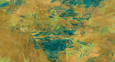 Kaos duvarı sanatı. Sanatsal canlılık ve renkli duvar kâğıdı. Kaotik resim. Taranmış Boyalı Soyut Arkaplan. Fırça darbesi ile boyanmış. Tuval üzerinde etkileyici fırçalanmış resim