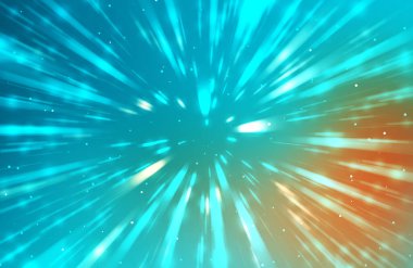 Parlak, canlı ve renkli duvar kağıtları. Parlayan parçacıkları ve çizgileri olan ışık patlaması yıldızı. Güzel soyut ışın arkaplanı.