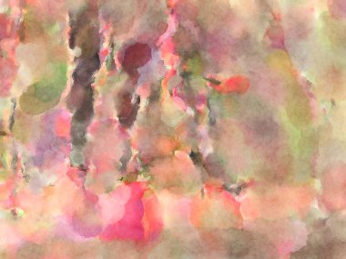 Modern fırça darbeleri. Poster, duvar sanatı, afiş, kart, kitap kapağı veya ambalaj için rahatlatıcı kompozisyonun yumuşak renkli çizimi. Pastel renklerle suluboya.