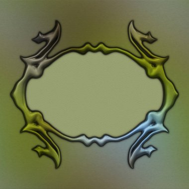 Çerçeve kağıdı. Kart, davetiye ya da albüm olarak harika bir kullanım. Fantezi 3D çizim arka planı. Zarif duvar kâğıdı. Metnin için şablon.