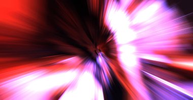 Hızlı yüksek hız bulanıklaştırma arkaplanı. Işık teknolojisi soyut duvar kağıdı. Renkli ışık enerjisi parlamaları. Çarpık grafik hareket arkaplanı. Dinamik patlama flaşı. İvme etkisi.