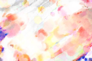 Modern fırça darbeleri. Poster, duvar sanatı, afiş, kart, kitap kapağı veya ambalaj için rahatlatıcı kompozisyonun yumuşak renkli çizimi. Pastel renklerle suluboya.