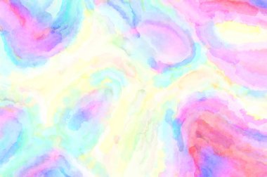 Modern fırça darbeleri. Poster, duvar sanatı, afiş, kart, kitap kapağı veya ambalaj için rahatlatıcı kompozisyonun yumuşak renkli çizimi. Pastel renklerle suluboya.