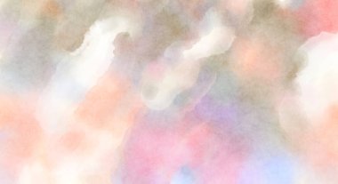 Modern fırça darbeleri. Poster, duvar sanatı, afiş, kart, kitap kapağı veya ambalaj için rahatlatıcı kompozisyonun yumuşak renkli çizimi. Pastel renklerle suluboya.