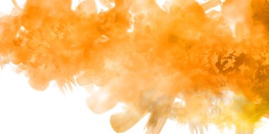 Vahşi ve büyük fırça darbeleri. Beyaz arka planda fırçalanmış soyut resim. Fırça darbesi ile boyanmış. Boya darbeleri. 2B Görüntü.