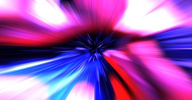 Hızlı yüksek hız bulanıklaştırma arkaplanı. Işık teknolojisi soyut duvar kağıdı. Renkli ışık enerjisi parlamaları. Çarpık grafik hareket arkaplanı. Dinamik patlama flaşı. İvme etkisi.