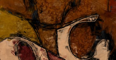 Kaos duvarı sanatı. Sanatsal canlılık ve renkli duvar kâğıdı. Kaotik resim. Taranmış Boyalı Soyut Arkaplan. Fırça darbesi ile boyanmış. Tuval üzerinde etkileyici fırçalanmış resim