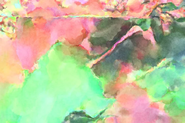 Modern fırça darbeleri. Poster, duvar sanatı, afiş, kart, kitap kapağı veya ambalaj için rahatlatıcı kompozisyonun yumuşak renkli çizimi. Pastel renklerle suluboya.