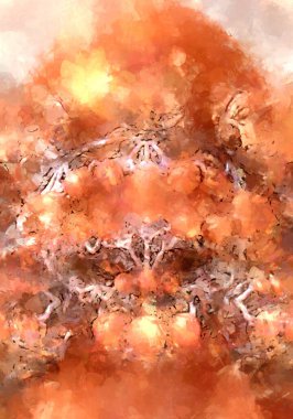 Tuval üzerinde etkileyici fırçalanmış resim. Soyut doku. 2D çizim. Geniş fırça darbeleri. Modern dijital sanat. Çağdaş fırça. Modern ifade. Popüler biçim boyanmış resim.