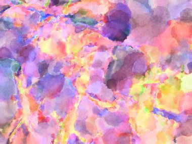 Modern fırça darbeleri. Poster, duvar sanatı, afiş, kart, kitap kapağı veya ambalaj için rahatlatıcı kompozisyonun yumuşak renkli çizimi. Pastel renklerle suluboya.