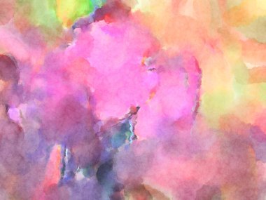 Modern fırça darbeleri. Poster, duvar sanatı, afiş, kart, kitap kapağı veya ambalaj için rahatlatıcı kompozisyonun yumuşak renkli çizimi. Pastel renklerle suluboya.