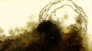 Tuval üzerinde etkileyici fırçalanmış resim. Soyut doku. 2D çizim. Geniş fırça darbeleri. Modern dijital sanat. Çağdaş fırça. Modern ifade. Popüler biçim boyanmış resim.