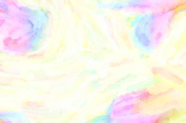 Modern fırça darbeleri. Poster, duvar sanatı, afiş, kart, kitap kapağı veya ambalaj için rahatlatıcı kompozisyonun yumuşak renkli çizimi. Pastel renklerle suluboya.