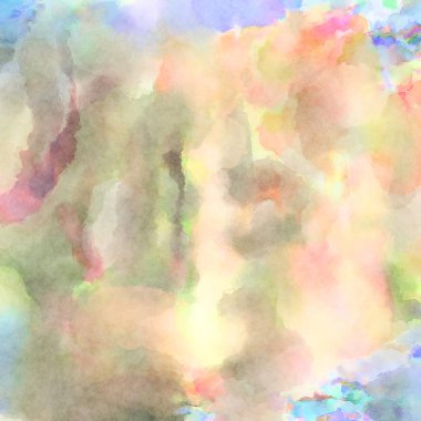 Modern fırça darbeleri. Poster, duvar sanatı, afiş, kart, kitap kapağı veya ambalaj için rahatlatıcı kompozisyonun yumuşak renkli çizimi. Pastel renklerle suluboya.